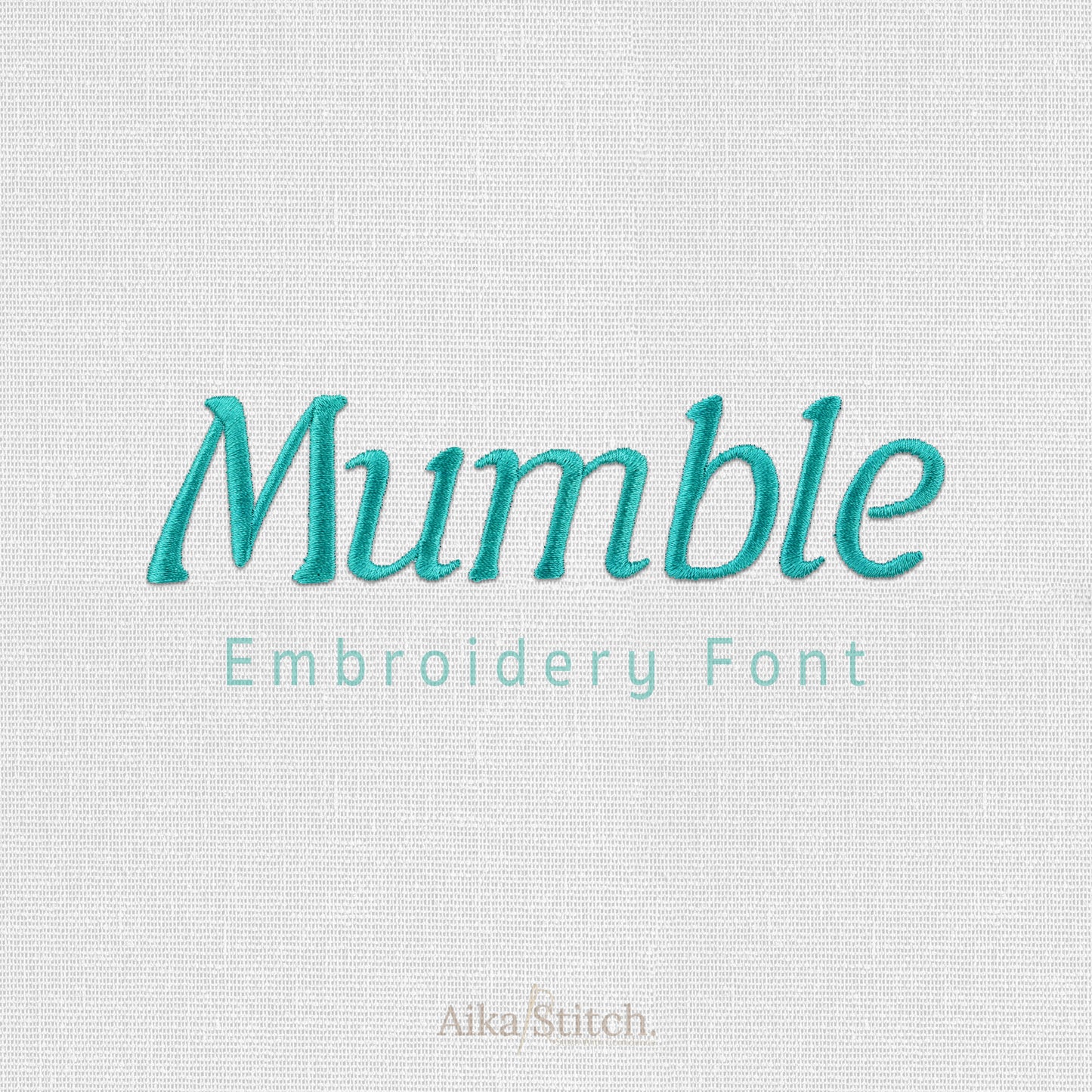 Mumble Native BX Embroidery Font - Satin Stitch Alphabet (11 Sizes)