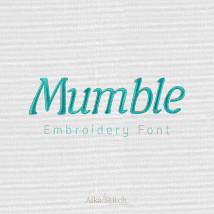 Mumble Native BX Embroidery Font - Satin Stitch Alphabet (11 Sizes)