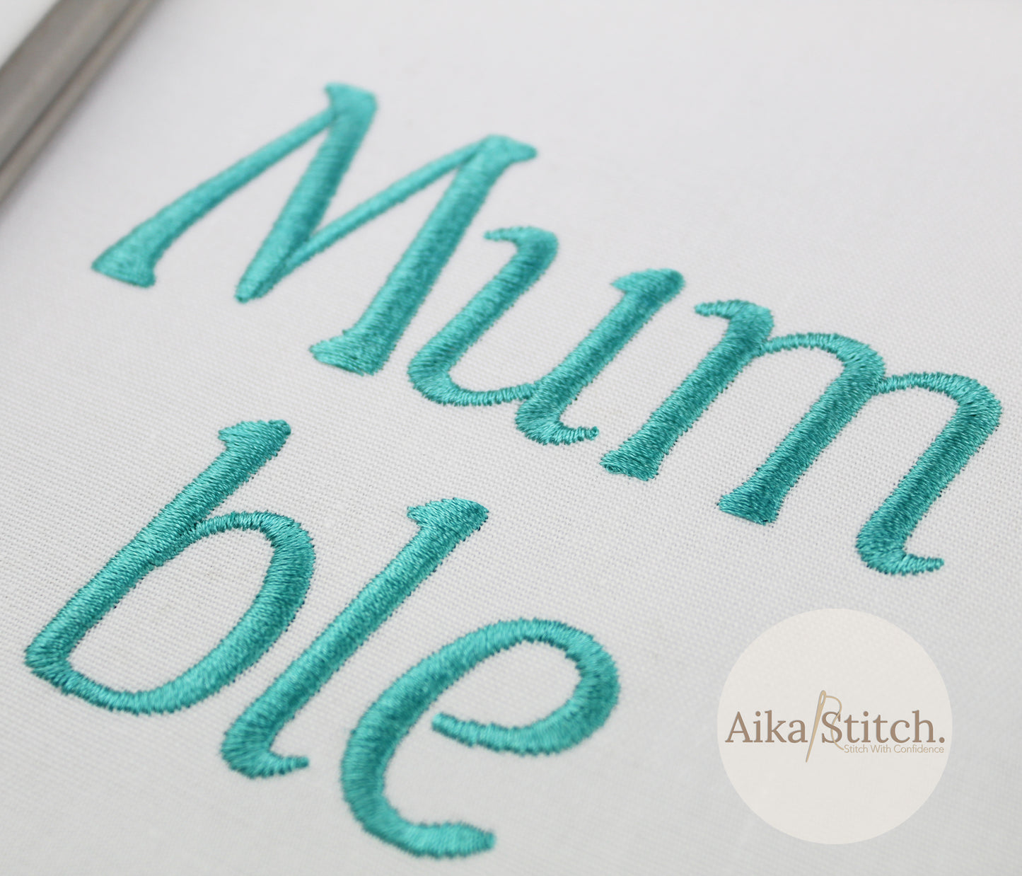 Mumble Native BX Embroidery Font - Satin Stitch Alphabet (11 Sizes)