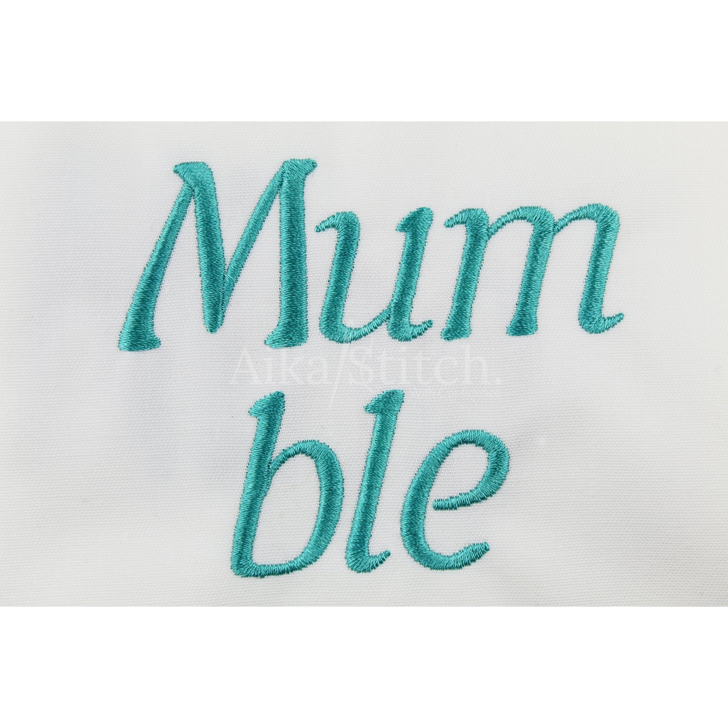 Mumble Modern Italic Embroidery Font | Native BX Included
