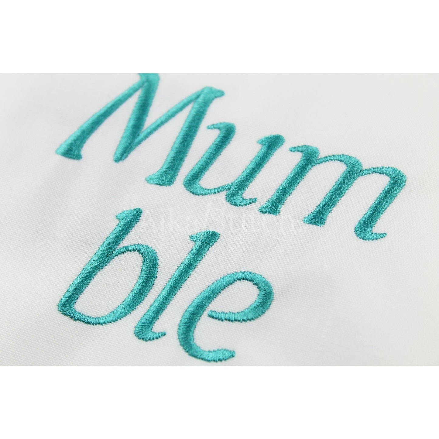 Mumble Modern Italic Embroidery Font | Native BX Included