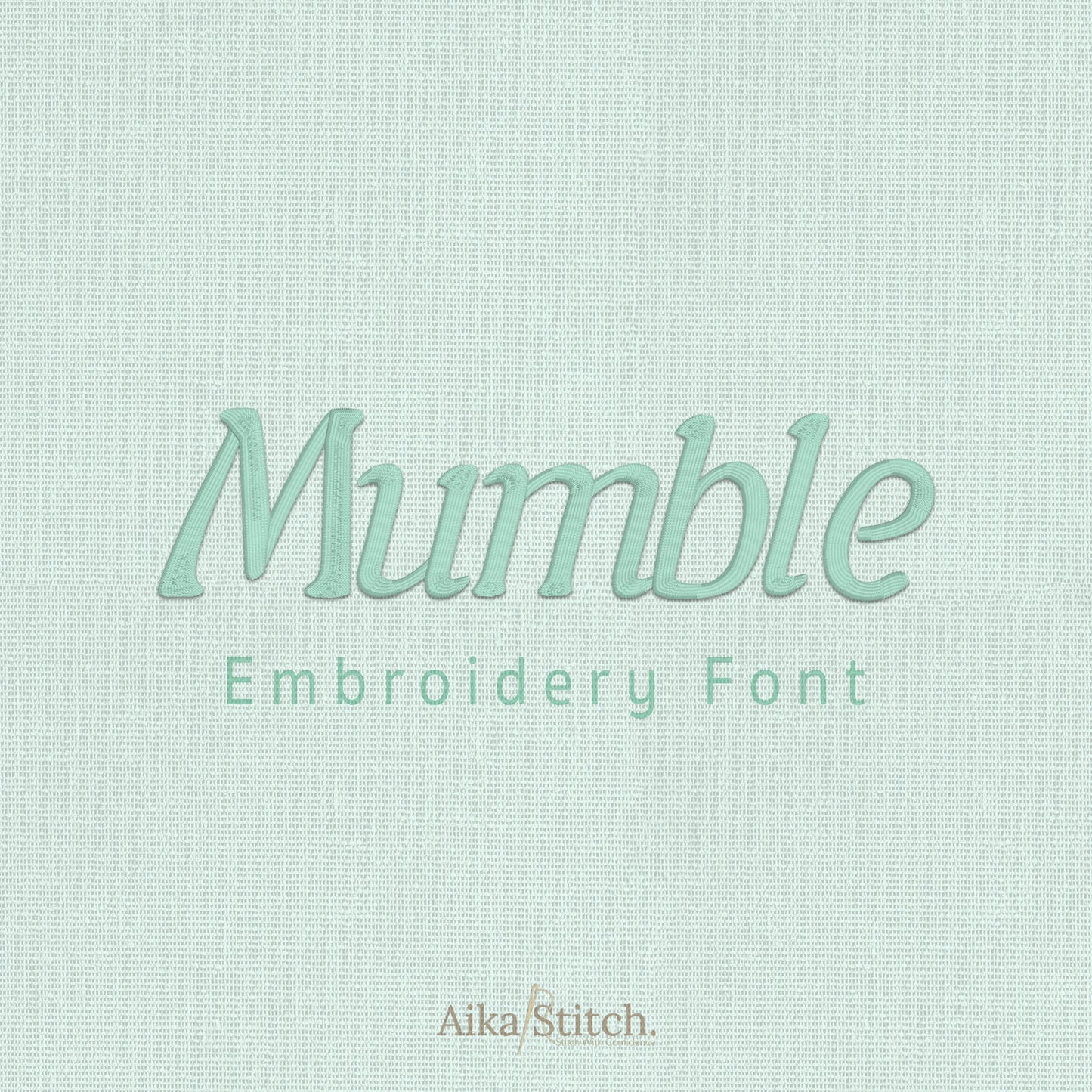 Mumble Modern Italic Embroidery Font | Native BX Included