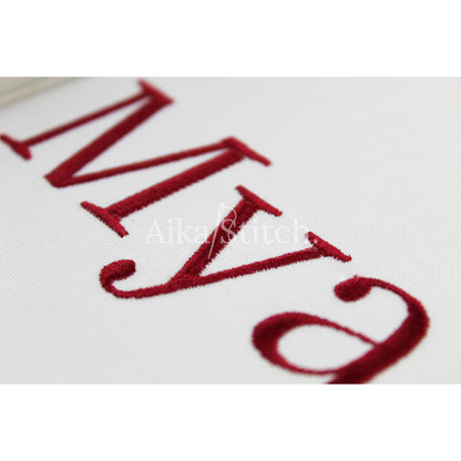 Mya Native BX Embroidery Font - Satin Stitch Alphabet (9 Sizes)