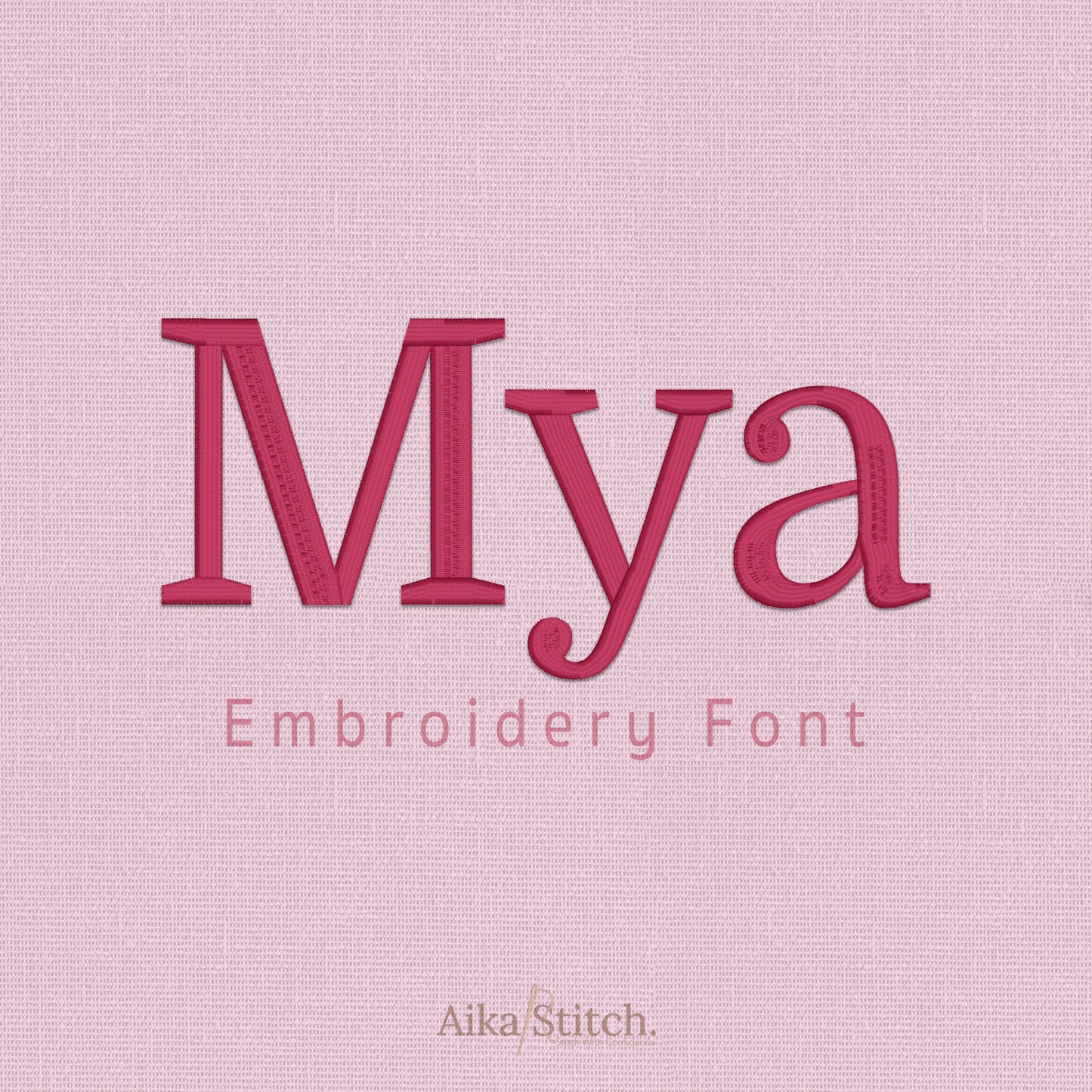 Mya Native BX Embroidery Font - Satin Stitch Alphabet (9 Sizes)