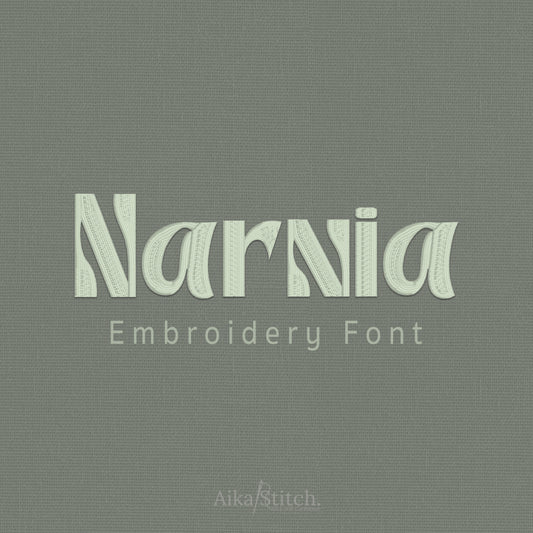 Narnia Fancy Groovy Embroidery Font | Native BX Included