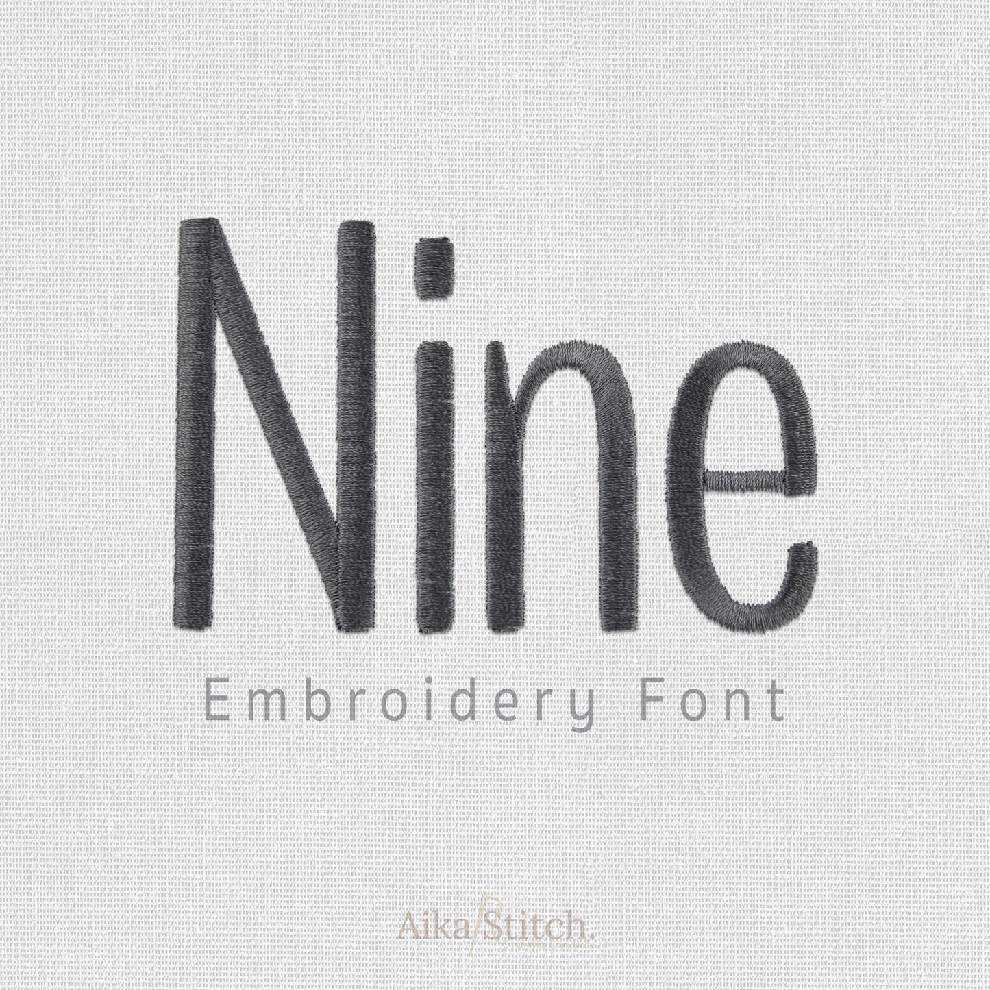 Nine Native BX Embroidery Font - Satin Stitch Alphabet (11 Sizes)