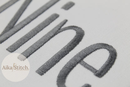 Nine Native BX Embroidery Font - Satin Stitch Alphabet (11 Sizes)