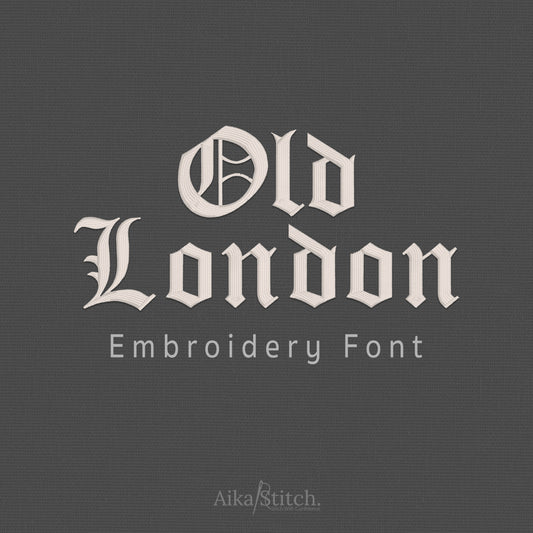 Gothic Old English Embroidery Font | Native BX Included