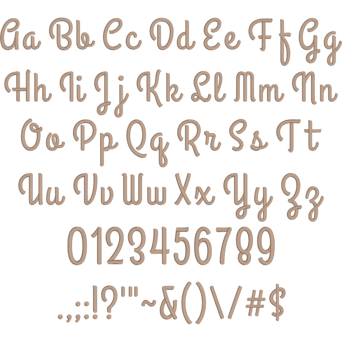 Oliver Elegant Script Embroidery Font | Native BX Included