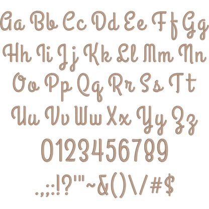 Oliver Elegant Script Embroidery Font | Native BX Included