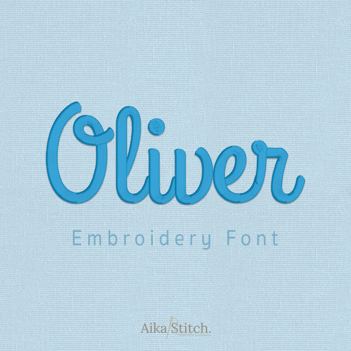 Oliver Elegant Script Embroidery Font | Native BX Included