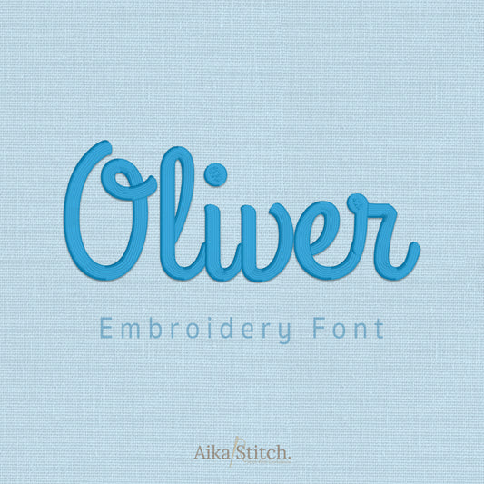Oliver Elegant Script Embroidery Font