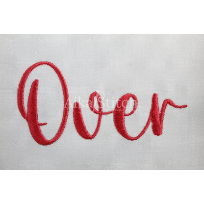 Overthink Handwritten Script Embroidery Font