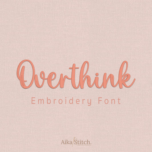 Overthink Handwritten Script Embroidery Font
