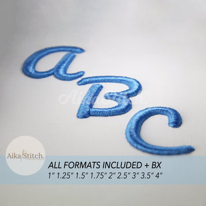 Pacifico 3D Puff BX Embroidery Font – Foam Alphabet (9 Sizes)