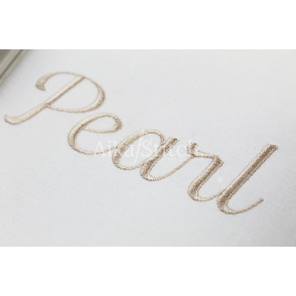 Pearl Elegant Script Embroidery Font | Native BX Included