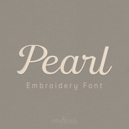 Pearl Elegant Script Embroidery Font