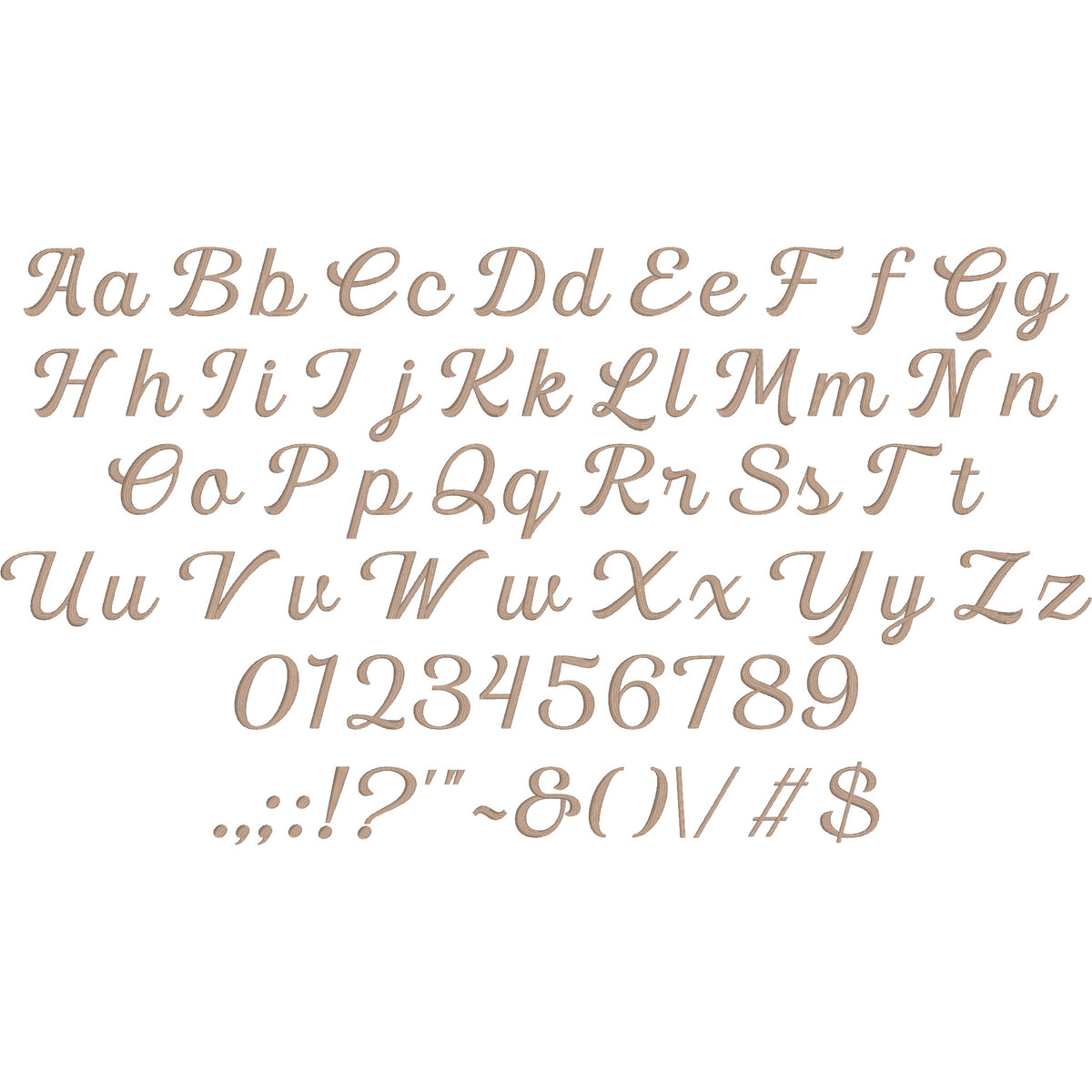 Pearl Elegant Script Embroidery Font | Native BX Included