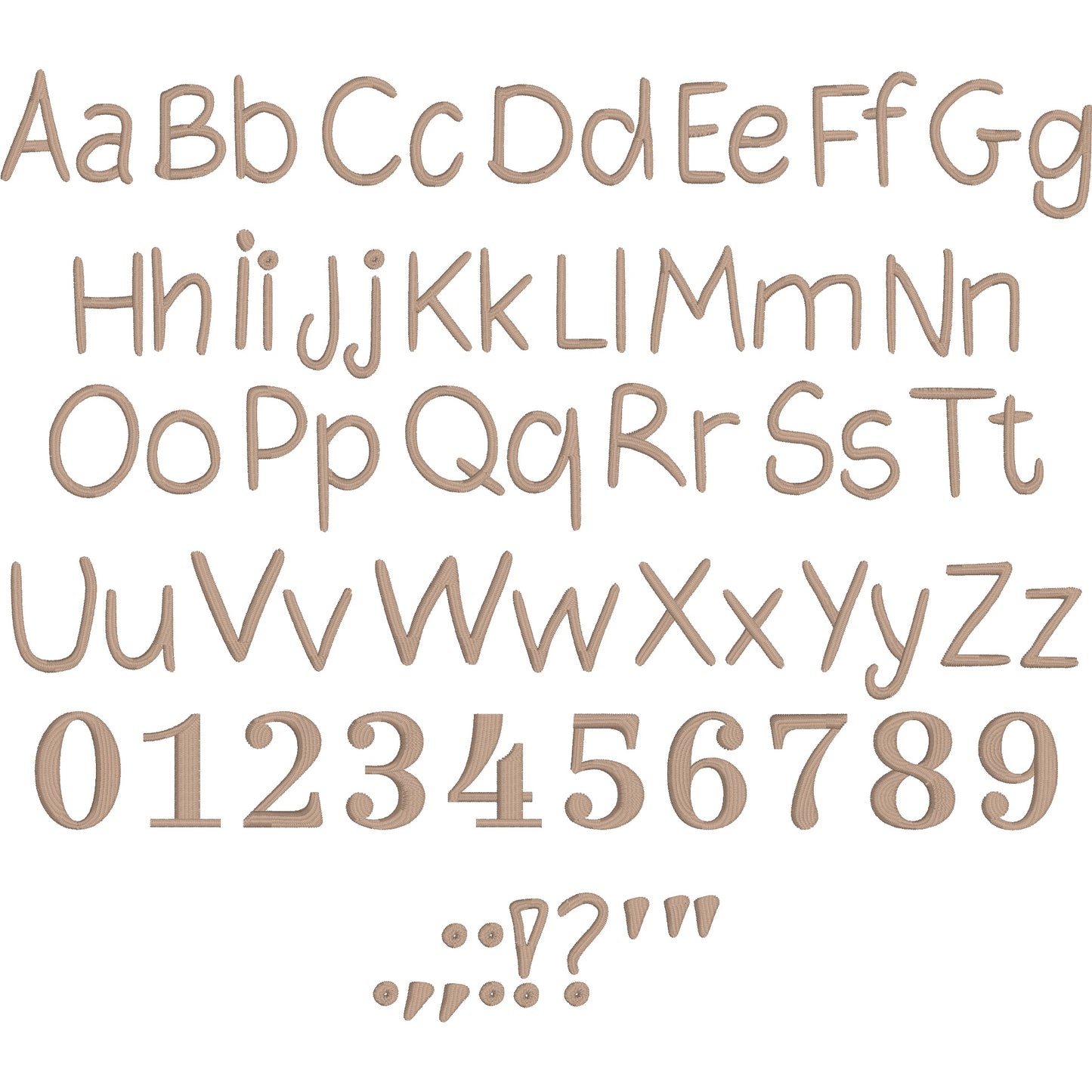 Pencil Handwritten Embroidery Font | Native BX Included