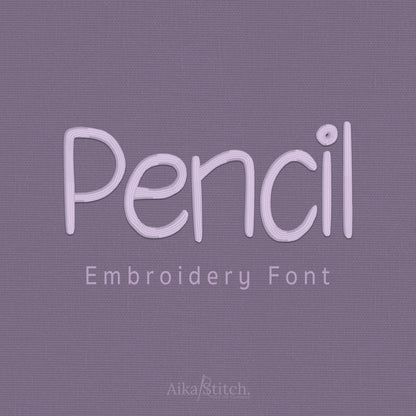 Pencil Handwritten Embroidery Font | Native BX Included