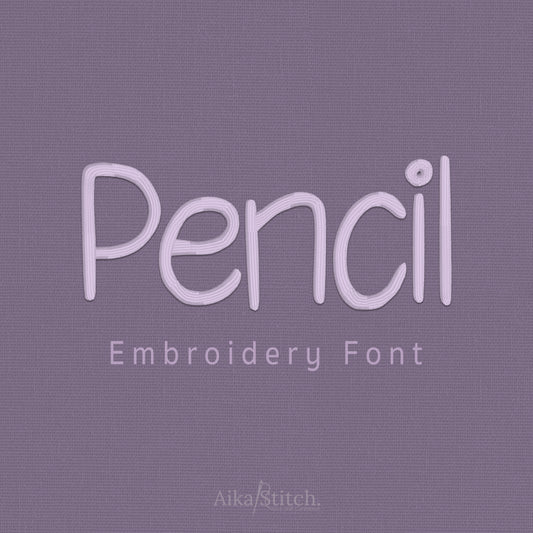 Pencil Handwritten Embroidery Font | Native BX Included