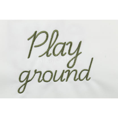 Playground Script Handwritten Embroidery Font | Native BX Included