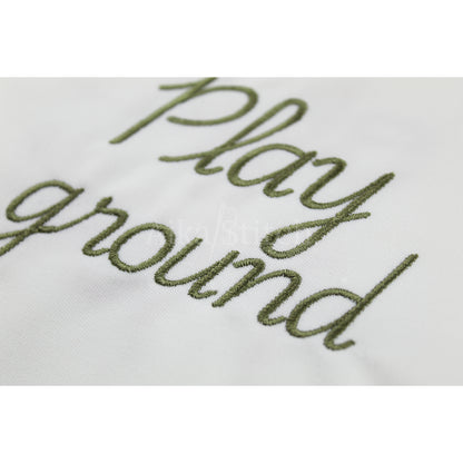 Playground Script Handwritten Embroidery Font | Native BX Included