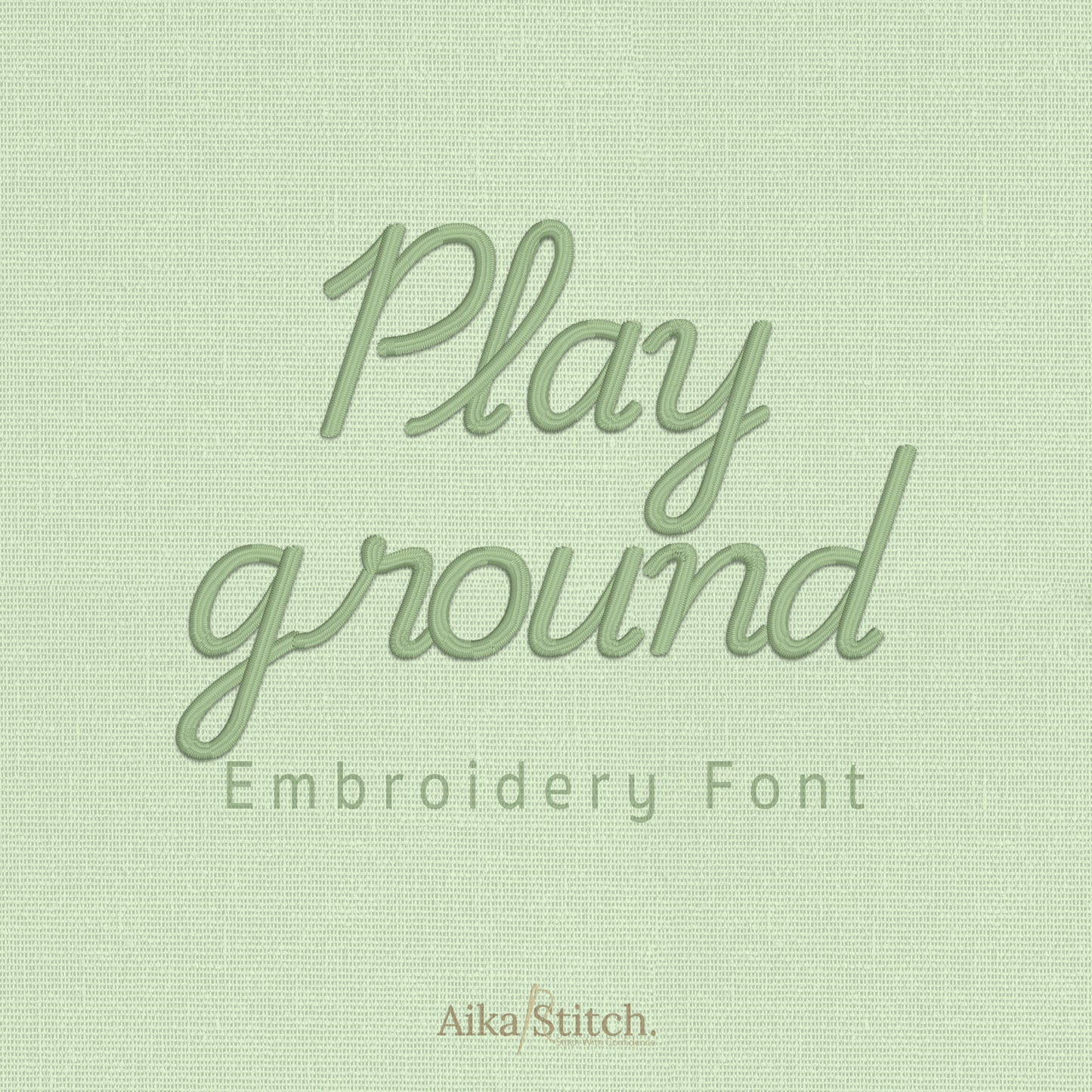 Playground Script Handwritten Embroidery Font | Native BX Included