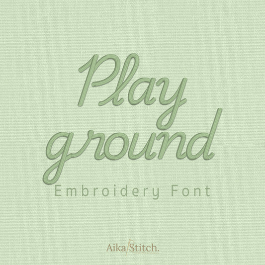 Playground Script Handwritten Embroidery Font | Native BX Included