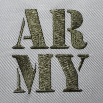 Stencil Army Native BX Embroidery Font - Satin Stitch Alphabet (10 Sizes)