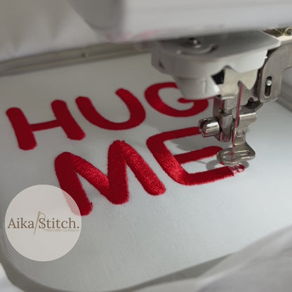 Hug Me Bold Display Embroidery Font | Native BX Included