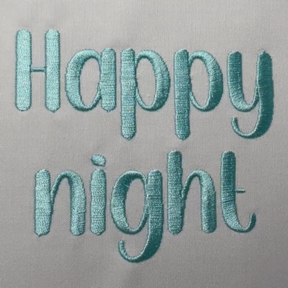 Happy Night Native BX Embroidery Font - Satin Stitch Alphabet (10 Sizes)