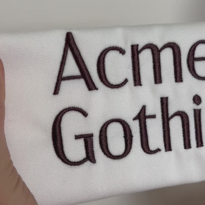 Acme Gothic Native BX Embroidery Font - Satin Stitch Alphabet (10 Sizes)