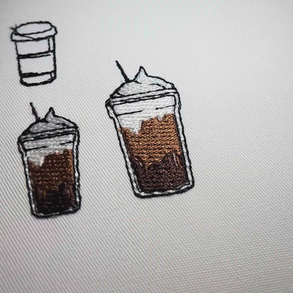 Ice Coffee Mini Clipart Embroidery Design - 5 sizes