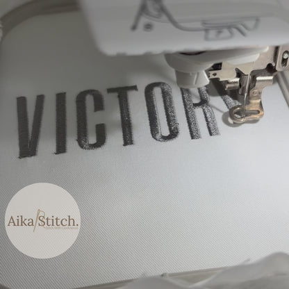 Victory Tall Modern Embroidery Font | Native BX Included