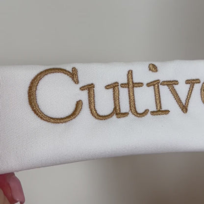 Cutive Native BX Embroidery Font - Satin Stitch Alphabet (10 Sizes)