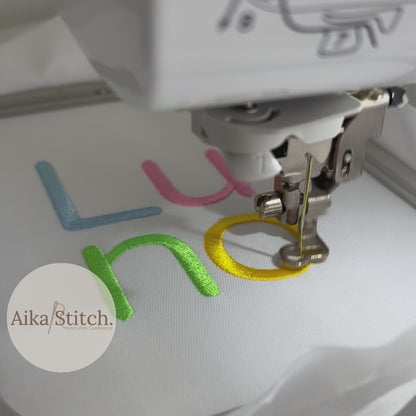 Luno Basic Rounded Embroidery Font | Native BX Included