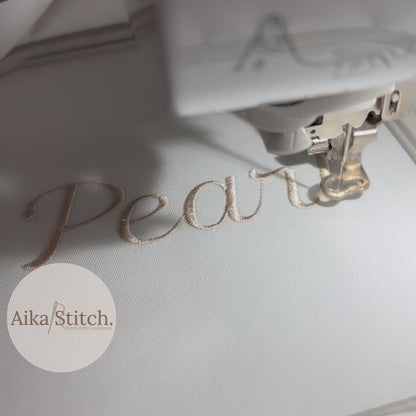 Pearl Elegant Script Embroidery Font | Native BX Included