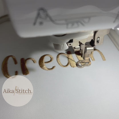Cream Elegant Script Embroidery Font | Native BX Included