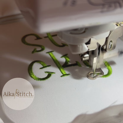 Sticky Slab Serif Playful Embroidery Font | Native BX Included