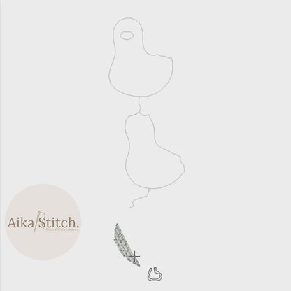 Stacked Seagulls Clipart Embroidery Design - 5 sizes