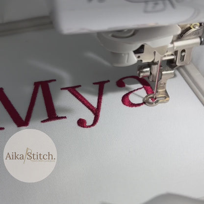 Mya Native BX Embroidery Font - Satin Stitch Alphabet (9 Sizes)
