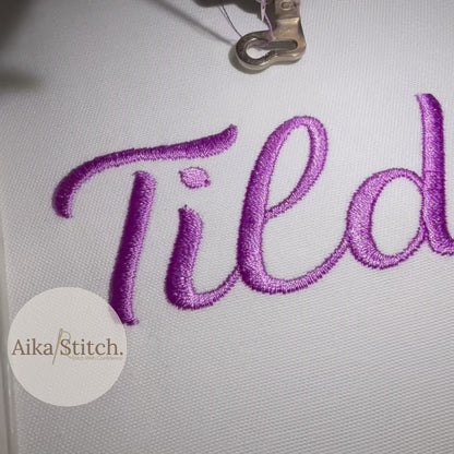 Tilda Native BX Embroidery Font - Satin Stitch Alphabet (11 Sizes)