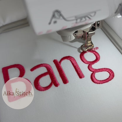 Bang Simple Modern Embroidery Font | Native BX Included