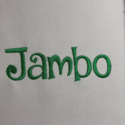 Jambo Native BX Embroidery Font - Satin Stitch Alphabet (10 Sizes)