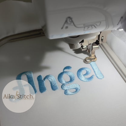 Angel Bold Elegant Embroidery Font | Native BX Included