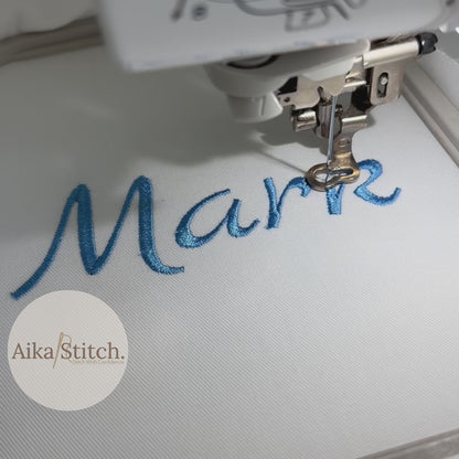 Mark Script Handwritten Embroidery Font | Native BX Included