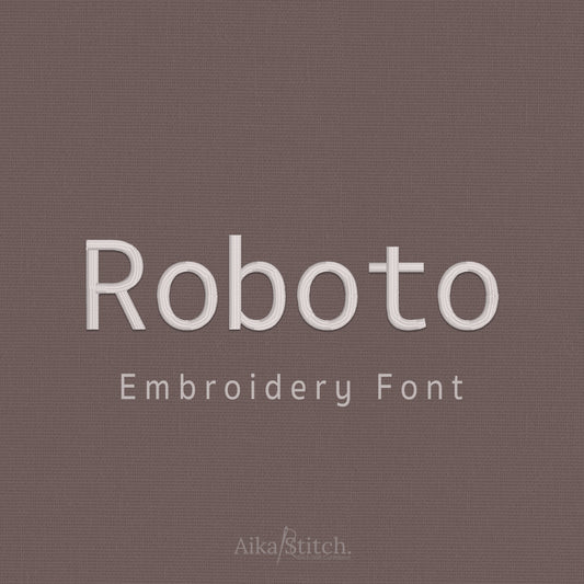 Roboto Modern Classic Embroidery Font | Native BX Included