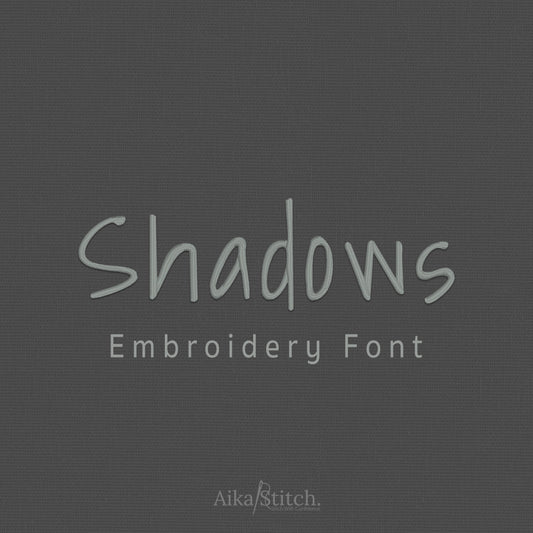 Shadows Clean Handwritten Embroidery Font | Native BX Included