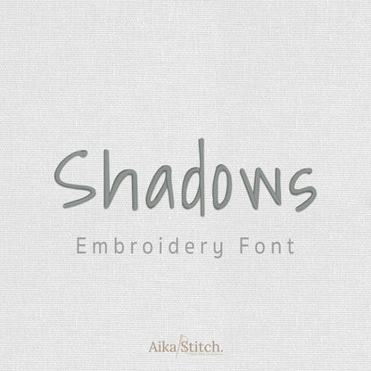Shadows Clean Handwritten Embroidery Font